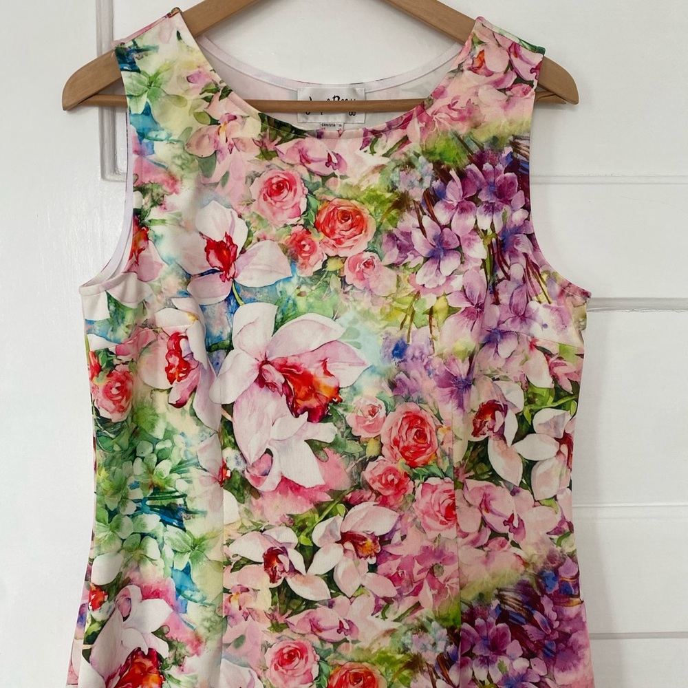 Joseph Ribkoff floral orchid summer shift dress - Picture 3 of 10